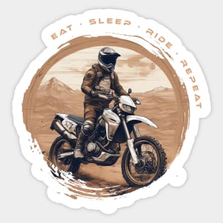 Eat Sleep Ride Repeat motorcycle Sticker